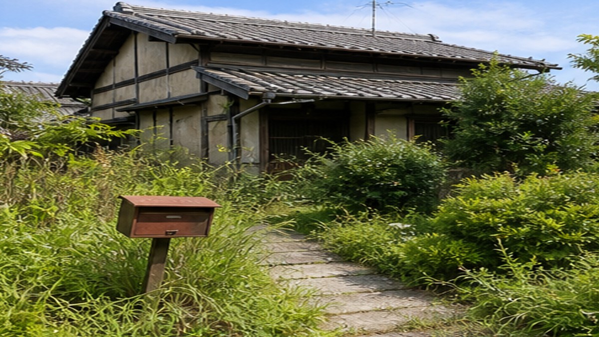 庭木が伸びた空き家管理のイメージ